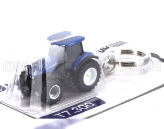 NEW HOLLAND Portachiavi - Keyring T7.300 Tractor 2020 - Cm. 4.0, Blue Black