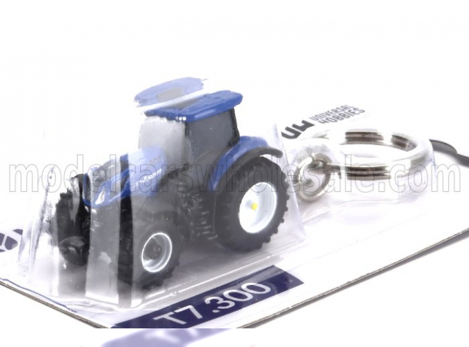 NEW HOLLAND Portachiavi - Keyring T7.300 Tractor 2020 - Cm. 4.0, Blue Black