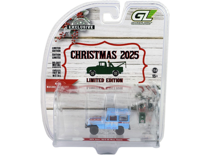JEEP DJ-5 U.S Mail Truck with Mailbox Accessory *Christmas 2025 Limited Edition* (1974), blue