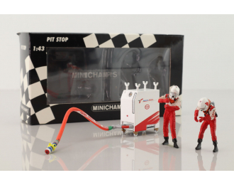 FIGURES F1 Pit-stop Toyota (2002) Rifornimento - Figures, White Red
