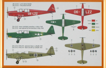 Сборная модель Zlin Z-212