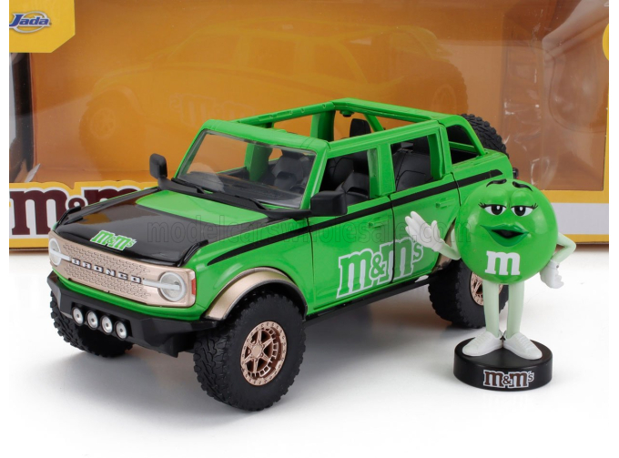 FORD Bronco With M&m's Figure (2021), Green Black