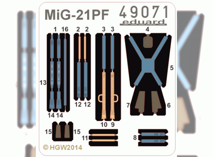 Ремни для MiG-21PF seatbelts FABRIC