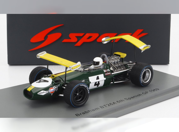 BRABHAM F1 Bt26a №4 Spain Gp (1969) J.ickx, Green Yellow