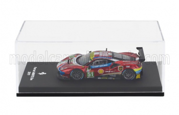 FERRARI 488 Gte Evo 3.9l Turbo V8 Team Af Corse №51 Winner Class Lmgte Pro 24h Le Mans 2019 J.Calado - A.Pier Guidi - D.Serra - With Showcase, Red Met White Blue