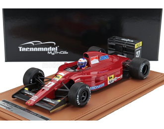 FERRARI F1 642 №27 Imola Gp With Rain Tires (with Pilot Figure) (1991) Alain Prost, Red Black