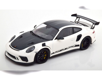 PORSCHE 911 (991 II) GT3 RS Weissach Package (2019), white/carbon-grau