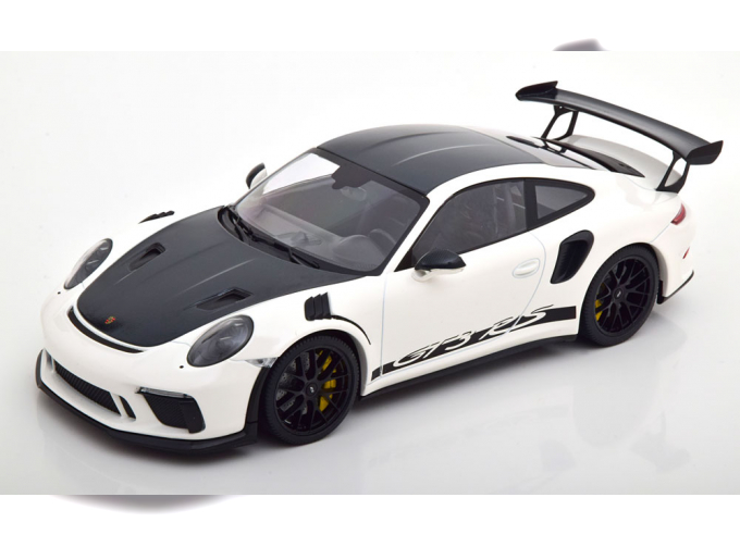 PORSCHE 911 (991 II) GT3 RS Weissach Package (2019), white/carbon-grau