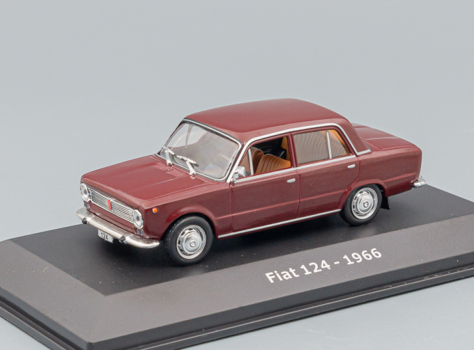 FIAT 124 Saloon (1966), dark red