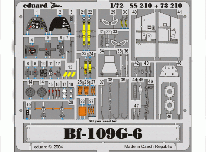 Цветное фототравление для Bf 109G-6