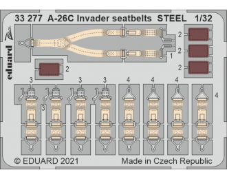 Фототравление для A-26C Invader, стальные ремни