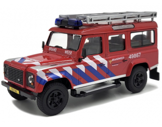 LAND ROVER Land Defender 110 Fire Engine (2004), Red White Blue