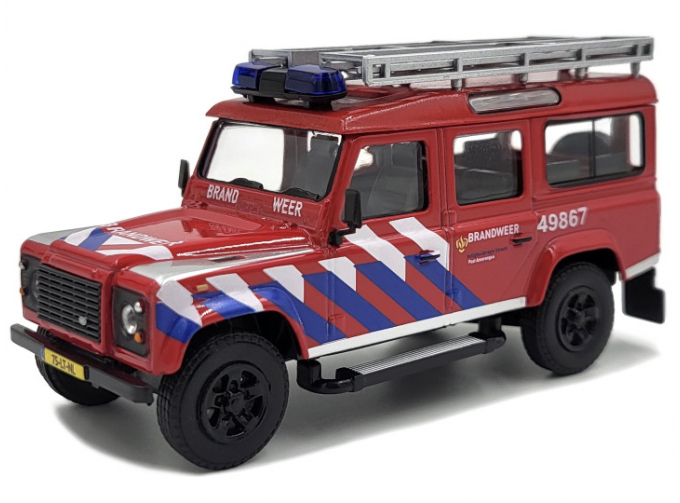 LAND ROVER Land Defender 110 Fire Engine (2004), Red White Blue