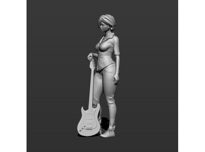 Фигура Девушка с гитарой 2, окрашенная