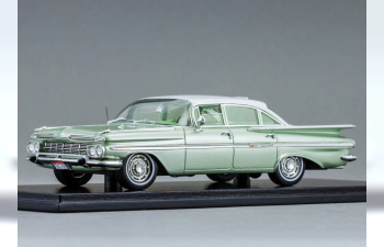 CHEVROLET Impala Sedan Six Windows (1959), light green metallic / white