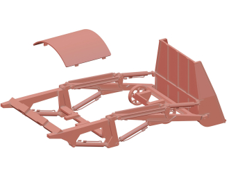 Сборная модель Погрузчик Фронтально Перекидной ПФП-2 на базе гусеничного трактора Т-150