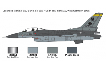 Сборная модель LOCKHEED MARTIN F-16c/d Fighting Night Falcon Caccia Airplane (1978) (подарочный набор)