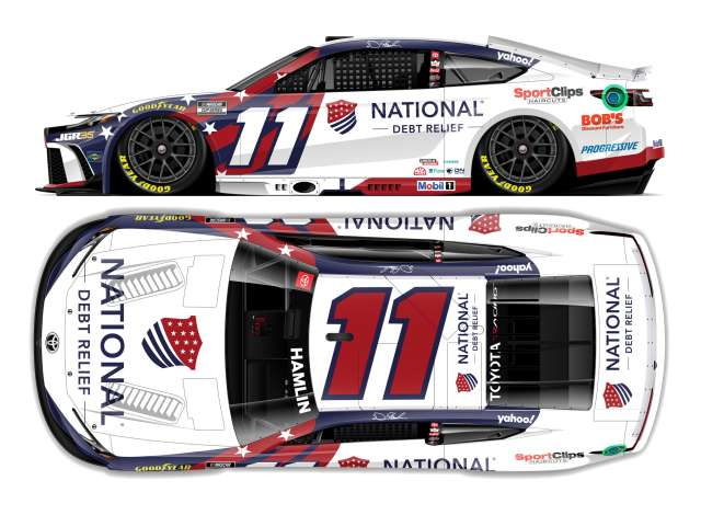 Toyota Camry XSE #11 Denny Hamlin *National Debt Relief *, white/red 2026