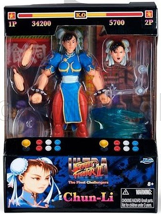 FIGURES Chun-li - Ultra Street Fighter Ii - The Final Challengers - Cm. 15.5 - Action Figure, Red Blue White