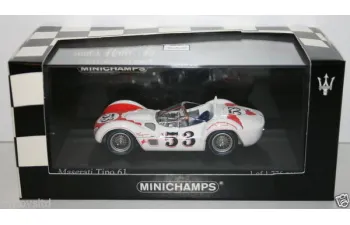 MASERATI Tipo 61 - BILL KRAUSE - WINNER RIVERSIDE LA TIMES GP FOR SPORTS CARS 1960, white