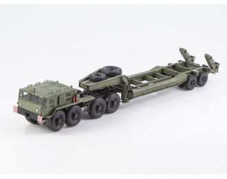 Минский 537 с полуприцепом-тяжеловозом, хаки