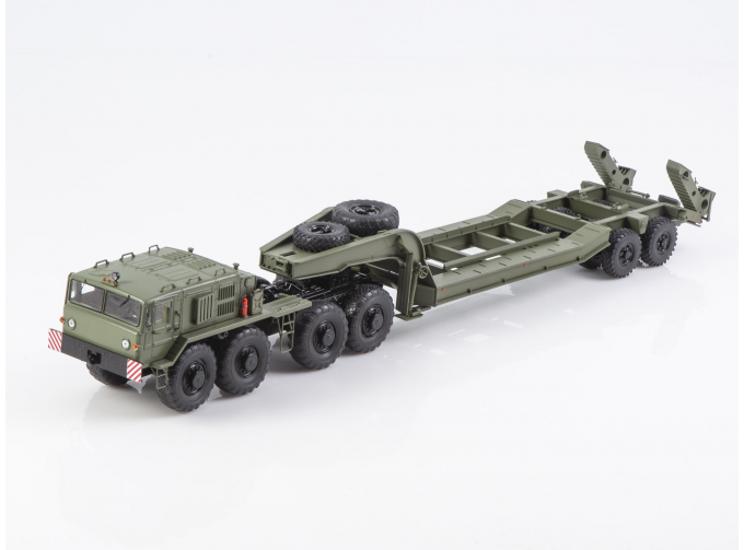 Минский 537 с полуприцепом-тяжеловозом, хаки