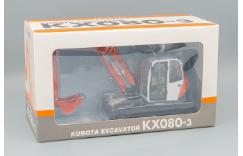 Экскаватор Kubota KX080-3, red / white