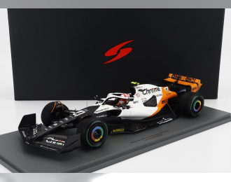 McLAREN F1  Mcl60 Team Mclaren №4 Monaco Gp (2023) Lando Norris, White Orange Black