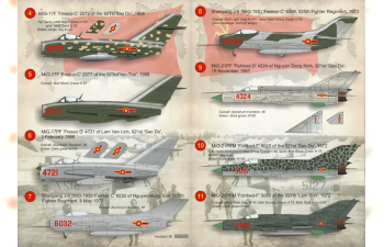 North Vietnamese MIGs of the Vietnam War Wet decal