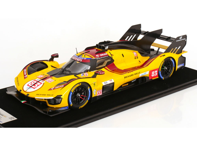 FERRARI 499P 3.0L Turbo V6 Team AF Corse №83 Winner 24h Le Mans (2025) Robert Kubica - Phil Hanson - Yifei Ye - With showcase
