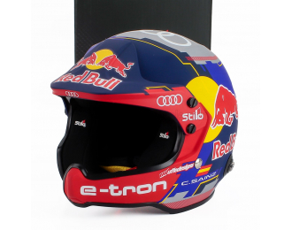 STILO Casco Helmet Carlos Sainz Sr Team Audi Rs Q E-tron E2 Sport №204 Winner Rally Dakar (2024), Blue Red Yellow
