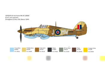 Сборная модель HAWKER Hurricane Mkiic Military Airplane 1941