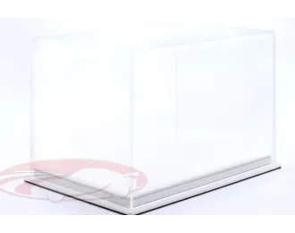 Бокс акриловый Mulhouse с белой кожаной подставкой для шлемов