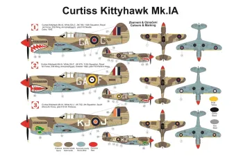 Сборная модель Duel over Africa 1942 Curtiss Kittyhawk Mk.IA / Messerschmitt Bf 109F-4 Incl. book