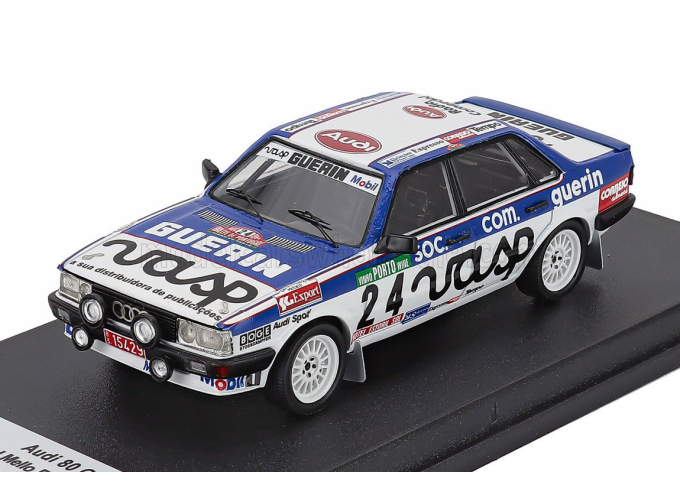 AUDI 80 Quattro (night version) №24 Rally Portugal (1984) Manuel Mello Breyner - Miguel Villar, white/blue