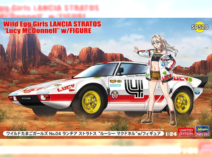 Сборная модель LANCIA с фигуркой Wild Egg Girls