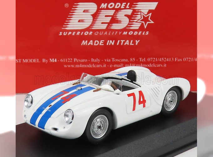 PORSCHE 550 Rs Spider N74 Nassau Memorial Trophy Race (1958) D.Sesslar, White Blue