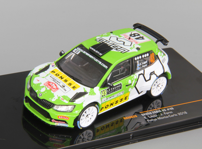 SKODA Fabia R5 #48 E.Lappi - J.Ferm Rally Monte Carlo (2016), white / green