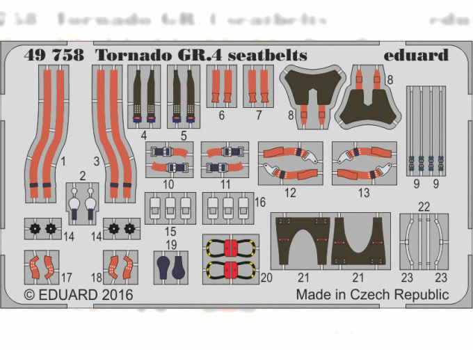 Фототравление для Tornado GR.4 seatbelts