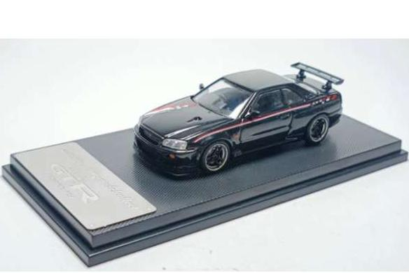 NISSAN Skyline R34 V-Spec, black/red/white