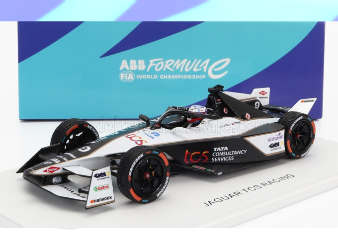 JAGUAR Formula-e I-type 6 Team Tcs Racing №9 7th Diriyah Eprix (2022-2023) Mitch Evans, White Black