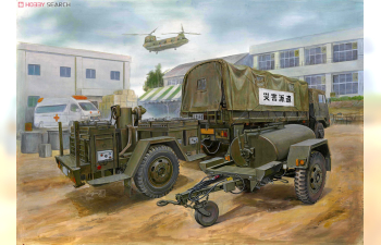 Сборная модель Japan Ground Self Defense Force 3 1/2T Truck с цистерной для воды и кухней