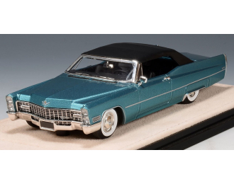 CADILLAC DE VILLE Cabriolet Closed (1967), capri aqua metallic / black