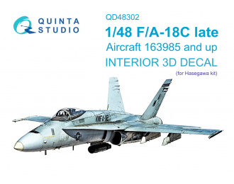 3D Декаль интерьера кабины F/A-18C late (Hasegawa)