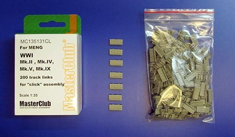 Траки наборные смоляные британские танки Mk.II, Mk.IV, Mk.V, Mk.IX