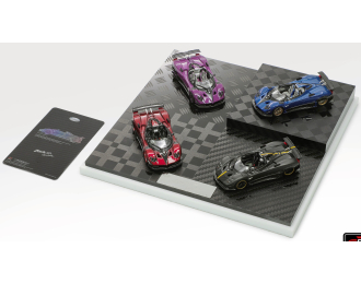 Набор из 4 моделей PAGANI Zonda HP Barchetta (2018)