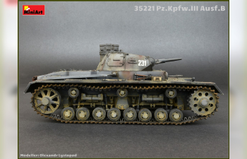 Сборная модель Немецкий средний танк Pz.Kpfw.III Ausf.B с экипажем