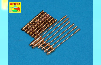 Set of 6 turned U.S. cal .50 (12,7mm) Browning M2 barrels for P- 51 Mustang