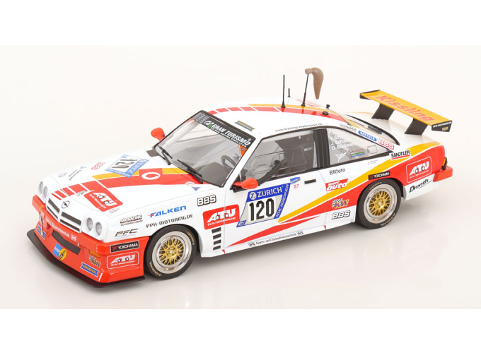 OPEL Manta Gt Team Kissling Motorsports №120 24h Nurburgring (2018) Hans-olaf Beckmann - Peter Hass - Jurgen Schulten - Volker Strycek, White Orange Yellow