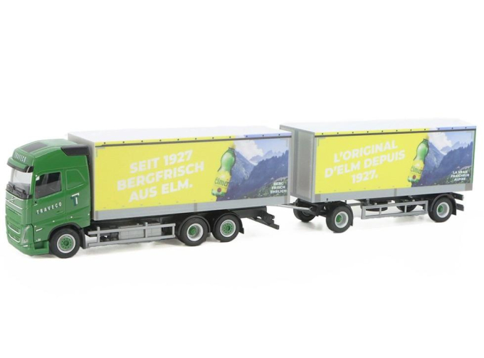 VOLVO FH GL Traveco с прицепом Elmer Citro, зеленый